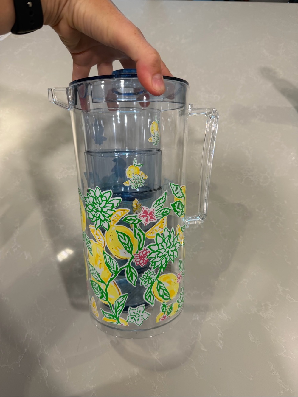 New Lilly Pulitzer pitcher and cup set